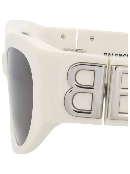 New Balenciaga Womens Round/Oval White White Grey Fashion Designer Sunglasses main image 5
